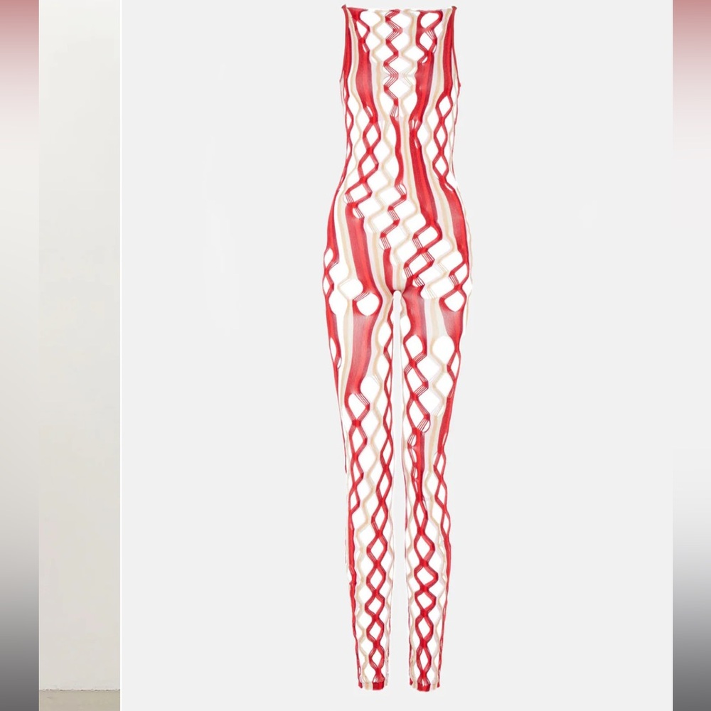 POSTER GIRL reef jumpsuit burgundy stripe